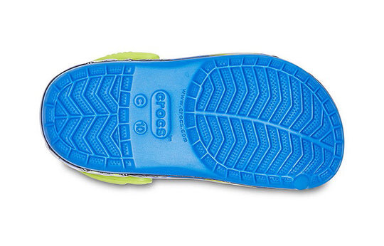 Crocs (PS) Lustiges Muster Flacher Absatz Sport Blau Sandalen 207074-4JL Crocs (PS) Lustiges Muster Flacher Absatz Sport Blau Sandalen 207074-4JL