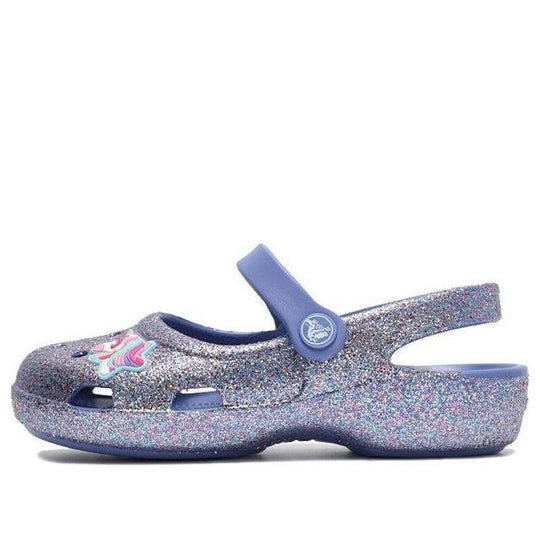 Crocs (PS) Outdoor Flache Ferse Glänzende Sport Blaue Sandalen 206370-434 Crocs (PS) Outdoor Flache Ferse Glänzende Sport Blaue Sandalen 206370-434