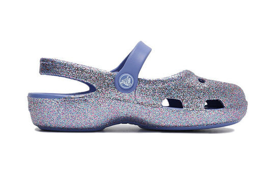 Crocs (PS) Outdoor Flache Ferse Glänzende Sport Blaue Sandalen 206370-434 Crocs (PS) Outdoor Flache Ferse Glänzende Sport Blaue Sandalen 206370-434