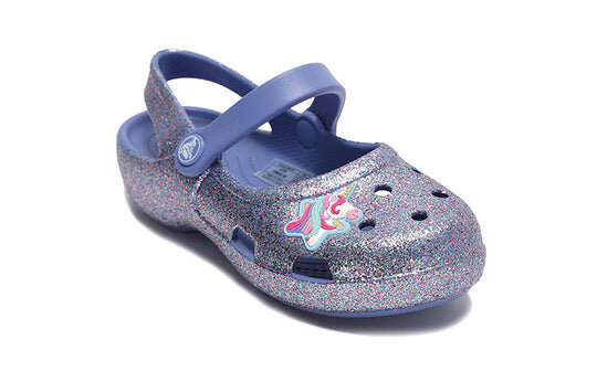 Crocs (PS) Outdoor Flache Ferse Glänzende Sport Blaue Sandalen 206370-434 Crocs (PS) Outdoor Flache Ferse Glänzende Sport Blaue Sandalen 206370-434