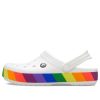 Crocs Regenbogen-Weiß-Sandalen 206361-94S