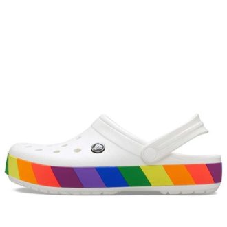 Crocs Regenbogen-Weiß-Sandalen 206361-94S