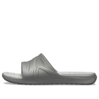 Crocs Reviva Cozy rutschfeste flache Sport-Hausschuhe Unisex Grau 205546-0DV