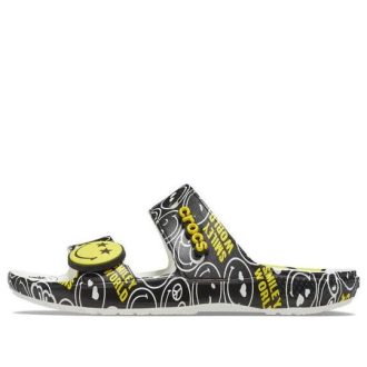 Crocs SmileyWorld x Classic Sandale „Schwarz Weiß“ 207207-94S