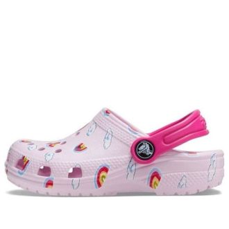 Crocs (TD) Crocs Classic Graphic Print Clogs „Pink“ 207321-6GD Crocs (TD) Crocs Classic Graphic Print Clogs „Pink“ 207321-6GD