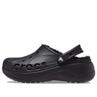 Crocs (WMNS) Baya Plateau-Clog-Sandalen mit Futter „Schwarz“ 208708-001