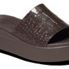 Crocs (WMNS) Brooklyn Croco Shine Slide Sandalen „Espresso“ 209253-206