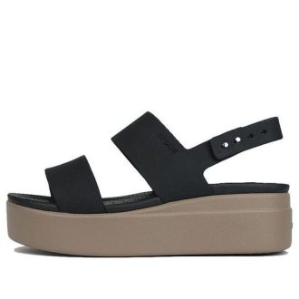 Crocs (WMNS) Brooklyn Schwarze Sandalen mit dicker Sohle „Schwarz“ 206453-07H