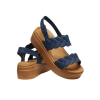 Crocs (WMNS) Brooklyn Woven Wedge Sandalen „Blau Braun“ 209977-410