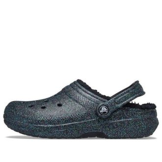 Crocs (WMNS) Classic Glitter Schwarz gefütterte Clogs „Starry Skies“ 205842-9BD