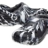 Crocs (WMNS) Classic Lined Clog Outdoor-Sandalen „Marbled White Black“ 207180-103