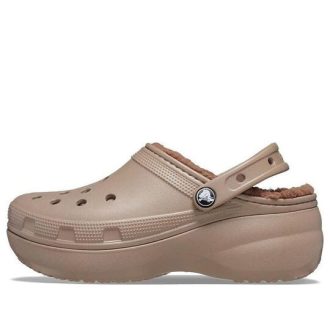 Crocs (WMNS) Classic Plateau-Clogs mit Futter „Mushroom“ 207938-195
