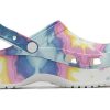 Crocs (WMNS) Klassische Clogs mit Wolken und Batikdruck, leicht, bequem, Sportsandalen, Pink/Blau, 207151-94S Crocs (WMNS) Klassische Clogs mit Wolken und Batikdruck, leicht, bequem, Sportsandalen, Pink/Blau, 207151-94S