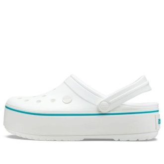 Crocs (WMNS) Leichte, gemütliche Outdoor-Strandsandalen in Weiß und Blau „White Blue“ 205434-1E0