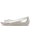Crocs (WMNS) Minimalistische, lässige, flache, weiße Sandalen 206106-018