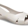 Crocs (WMNS) Minimalistische, lässige, flache, weiße Sandalen 206106-018