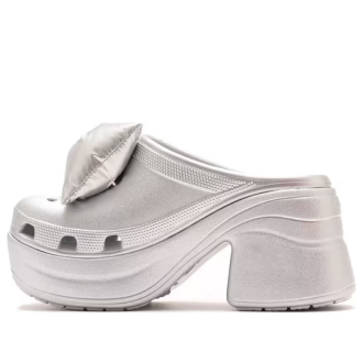 Crocs (WMNS) Siren Metallic Bow Clogs „Silber“ 210050-0P1