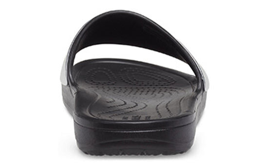 Crocs (WMNS) Sloane Shine Low Slide Flat Casual Schwarz Silber Hausschuhe „Black Silver“ 206921-001 Crocs (WMNS) Sloane Shine Low Slide Flat Casual Schwarz Silber Hausschuhe „Black Silver“ 206921-001