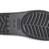 Crocs (WMNS) Sloane Shine Low Slide Flat Casual Schwarz Silber Hausschuhe „Black Silver“ 206921-001 Crocs (WMNS) Sloane Shine Low Slide Flat Casual Schwarz Silber Hausschuhe „Black Silver“ 206921-001