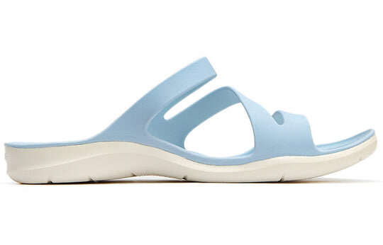Crocs (WMNS) Sport-Hausschuhe mit flachem Absatz, Blau, 203998-4JQ Crocs (WMNS) Sport-Hausschuhe mit flachem Absatz, Blau, 203998-4JQ
