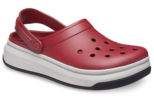 Crocsband Full Force Sandalen mit dicker Sohle Rot Weiß 206122-6RU Crocsband Full Force Sandalen mit dicker Sohle Rot Weiß 206122-6RU