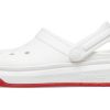 Crocsband Full Force Sandalen mit dicker Sohle Weiß Rot Unisex 206122-100 Crocsband Full Force Sandalen mit dicker Sohle Weiß Rot Unisex 206122-100