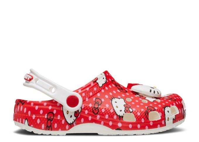 Hello Kitty x Classic Clog Kleinkind „Rote Punkte“